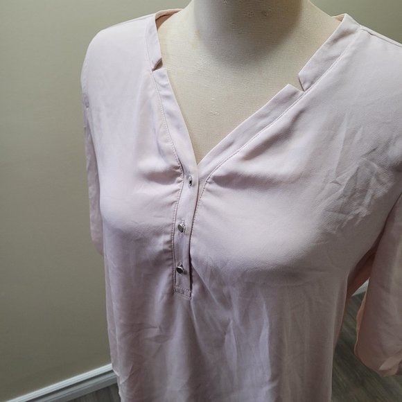 Cream sheer blouse 3/4 sleeves - Picture 2 of 7